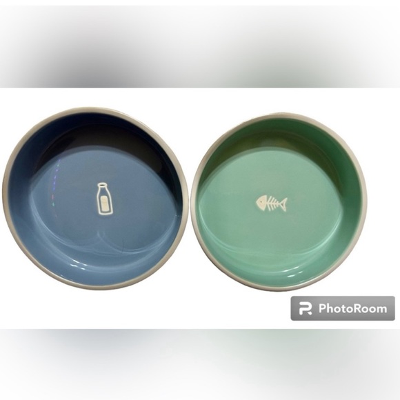 Cat Boots And Barkley Set Of Two Stonewarepet Dishes Poshmark